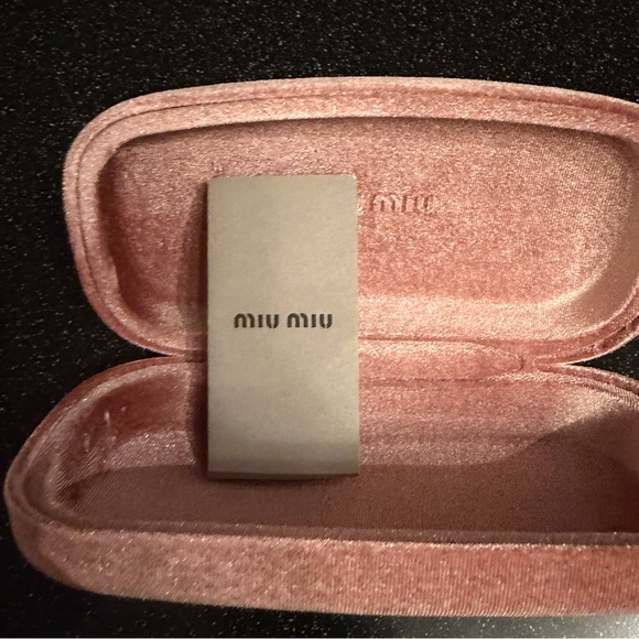 Miu Miu Gold Gradient Sunglasses with Pink Lenses - Picture 7 of 11